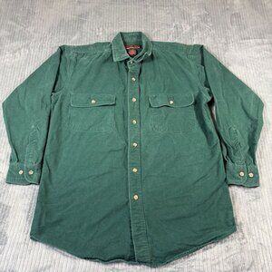 Five Brother Heavyweight Chamois Green Mens Medium Button Down Shirt Cotton